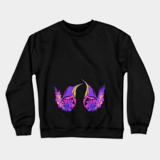 Romantic birds in love - Ornamental fantasy kingfisher Crewneck Sweatshirt